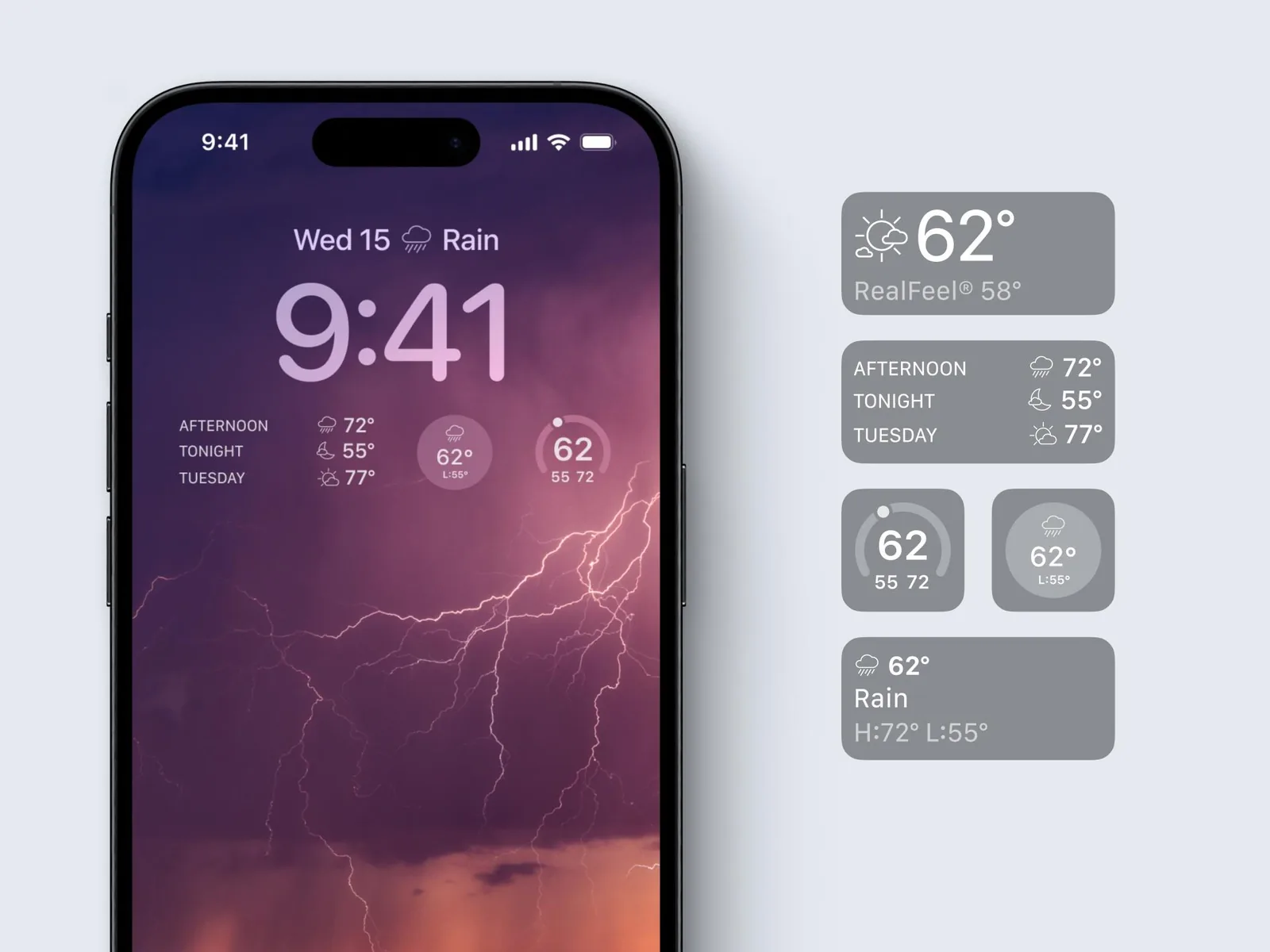 AccuWeather: iOS Lock Screen Widgets