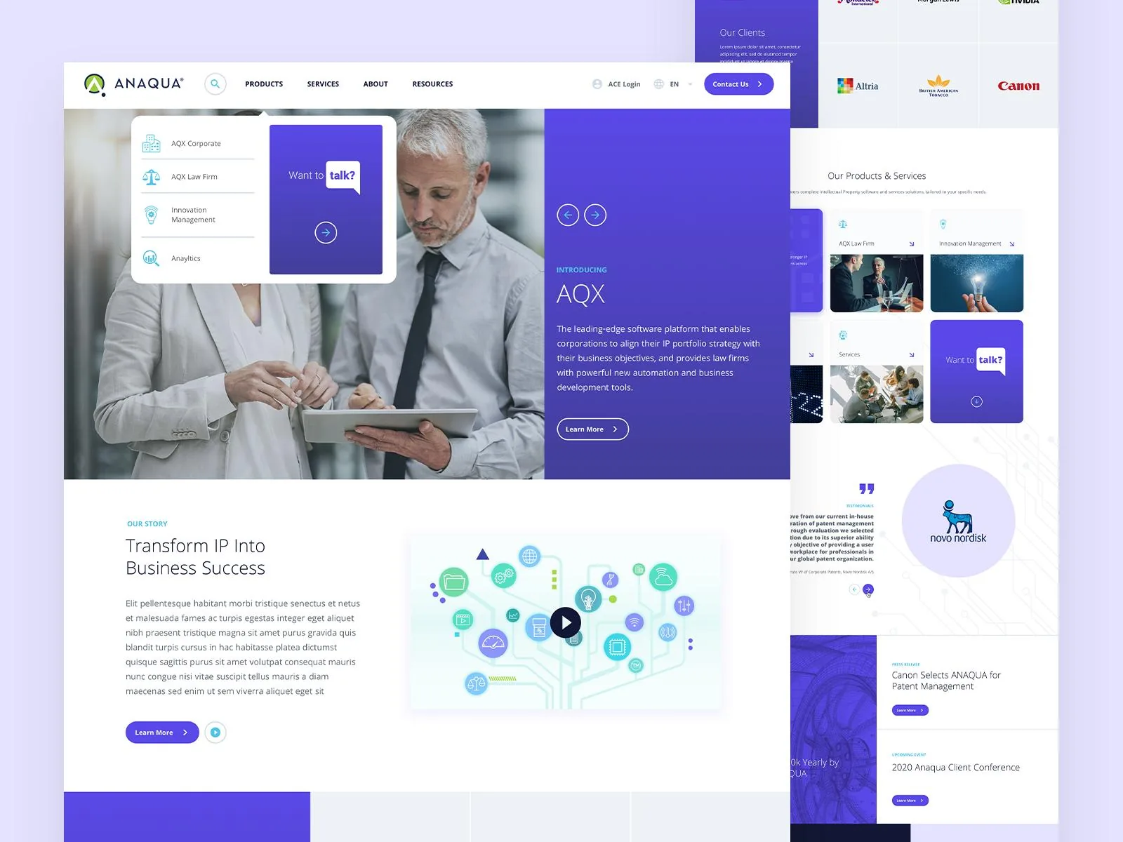 Marketing Agencies: Anaqua Web Redesign